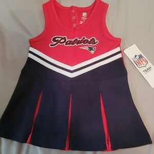 NFL Patriots Kids Cheer Dress - Red and Navy